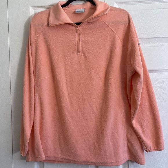Columbia Fleece Quarter Zip Jacket Plus Size Size 1XL Cozy Pink EUC - Picture 1 of 4